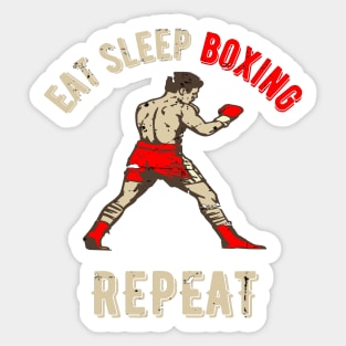 Eat Sleep Boxing Repeat Sticker